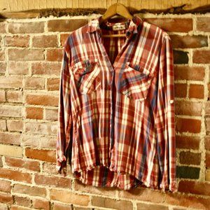 Anthropologie 4 Our Dreamers Soft Plaid Button Up